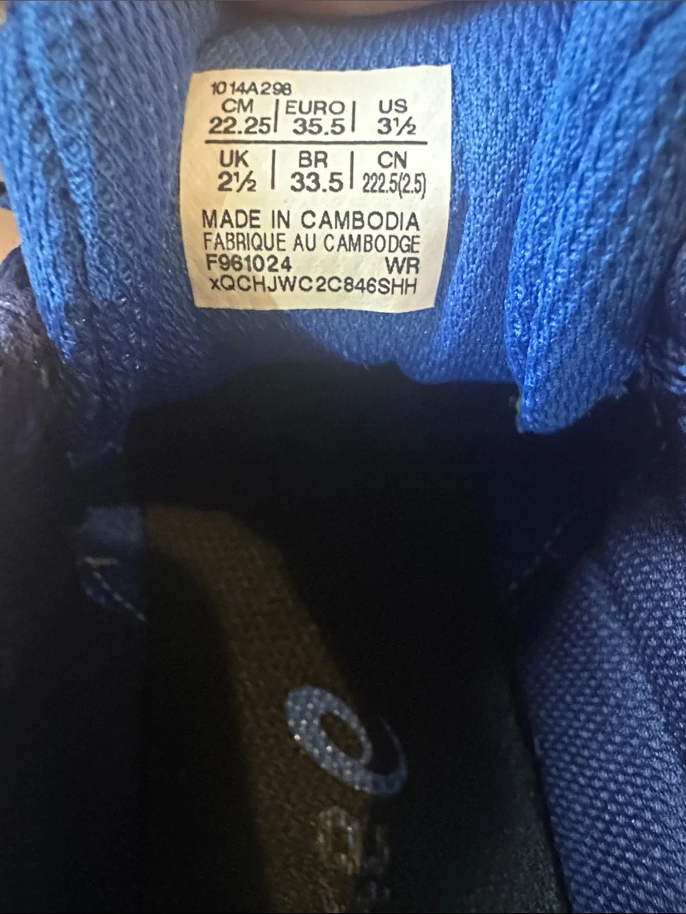 ASICS Blue and Yellow Kids Lace-Up Sneakers